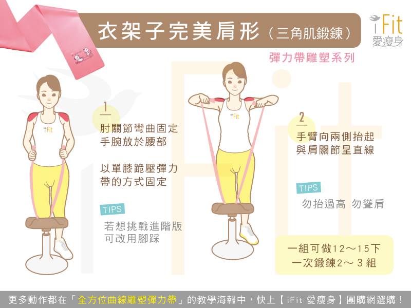 彈力帶雕塑系列 衣架子完美肩形 三角肌鍛鍊